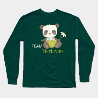 Vegan Panda - Team Herbivore Long Sleeve T-Shirt